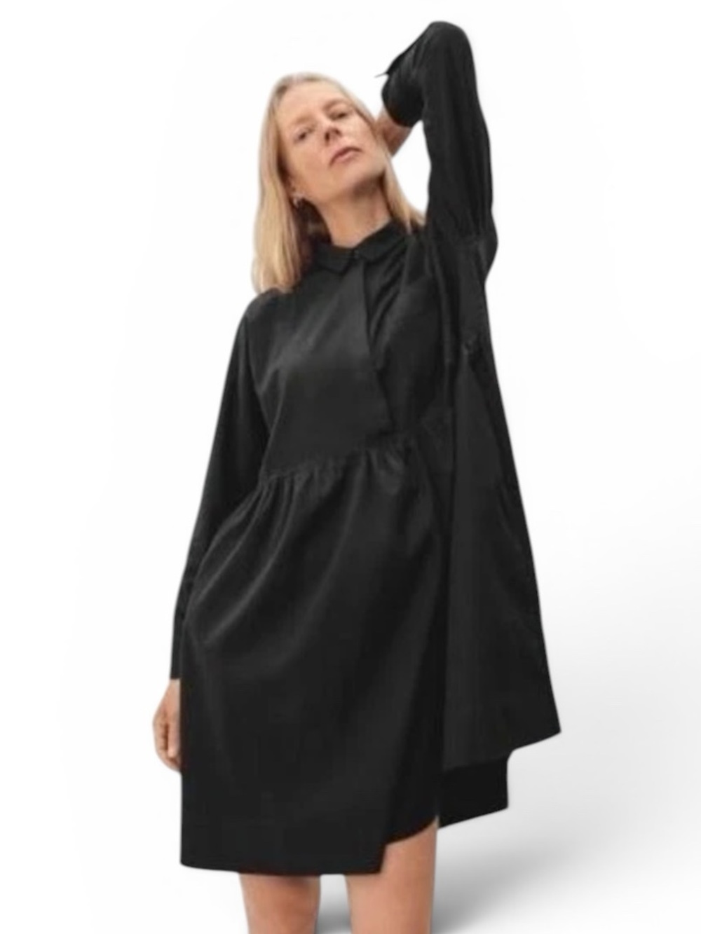 Everlane Black The Field Dress With Hidden Side Pockets